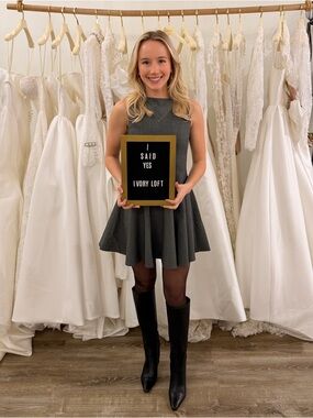 Aritzia Gray Mini Dress